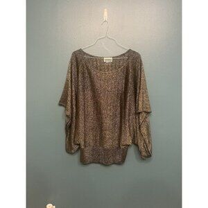 Carly Blake Gold Top, Blouse size 3X Gold Shimmer